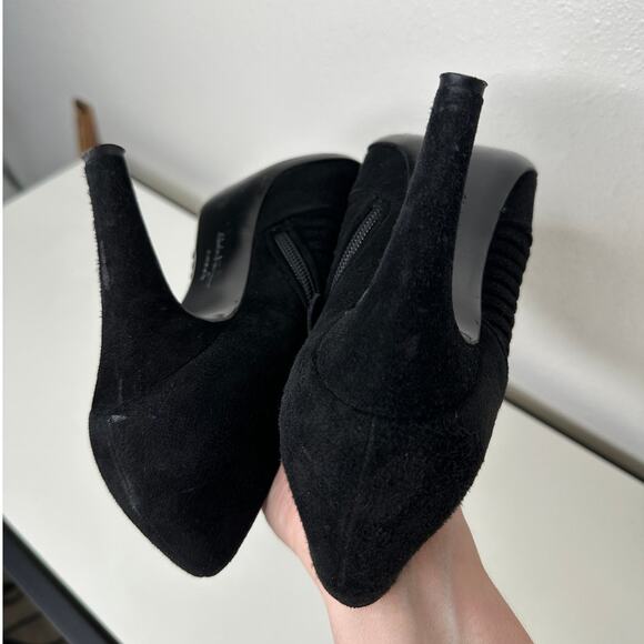 Salvatore Ferragamo Black Suede Narni Stiletto Bootie Side Zip 8 - Picture 8 of 16